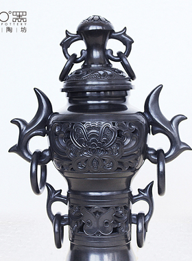 中式风手工博古架商务装饰摆件