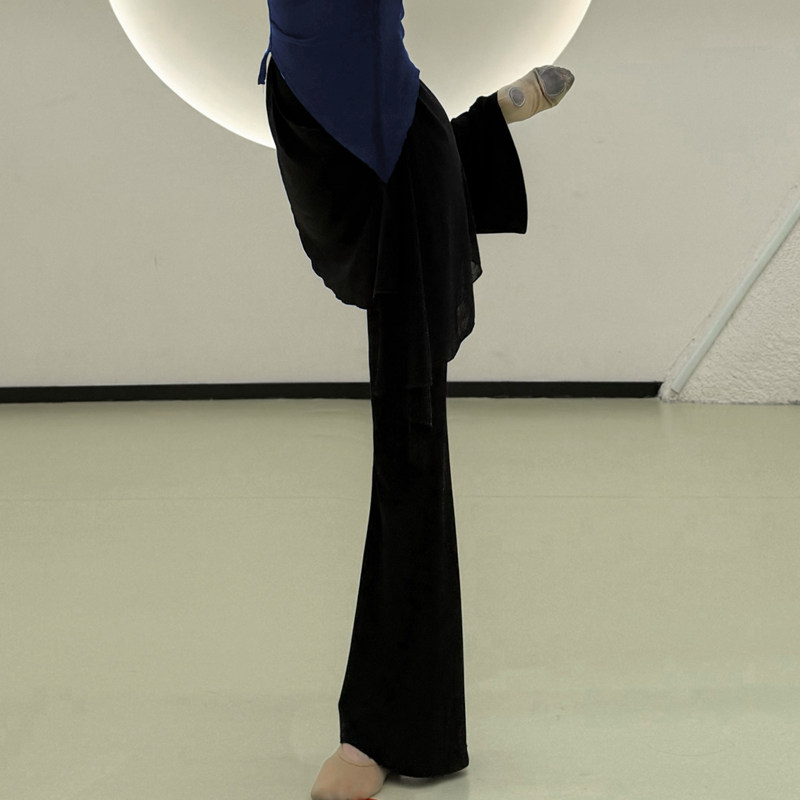 古典舞微喇叭裤现代舞蹈裤屁帘形体服半身裙秋冬练功裤显瘦芭蕾裤,淘宝优惠券,粉丝福利购,淘宝优惠卷