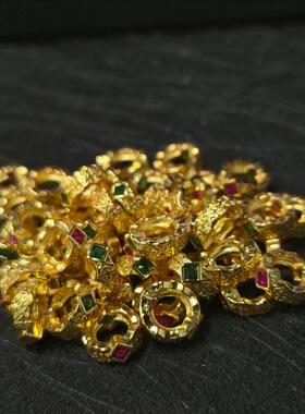 镀金卡环单珠卡环镀金文玩配饰