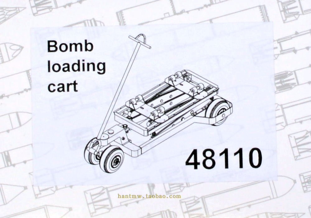 AMPC48110苏联/俄罗斯机场地勤航空炸弹装载车1/48树脂拼装模型 - 图0