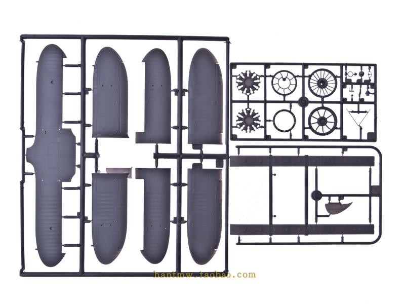 RN448二战美军比奇D17S水上飞机1/48塑料拼装飞机模型 - 图0