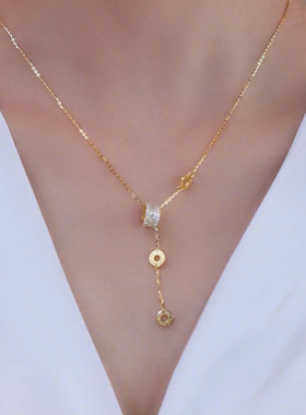 丽银镀金银女气质项链多戴
