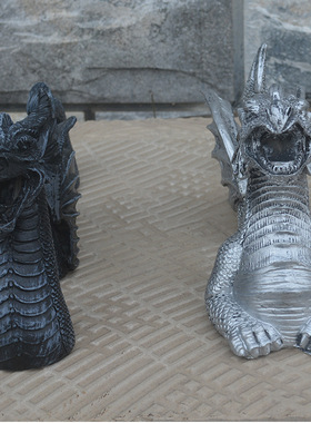 哥特式恐龙拼接摆件园林装饰