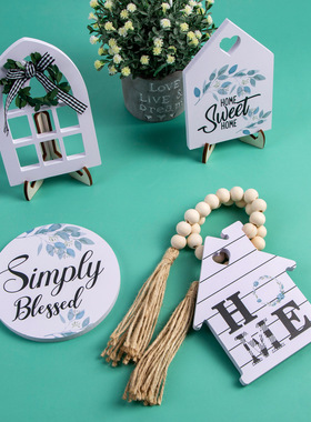 农场农庄风格分层托盘装饰品套装