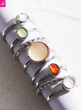 girl Simple joint ring female temperament 8-piece set rings