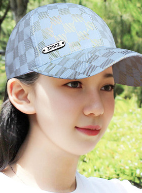 帽子女夏季洋气鸭舌帽韩版百搭防晒遮阳帽户外可调节显脸小棒球帽