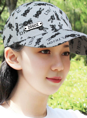 鸭舌帽女士潮韩版棒球帽2025新款显脸小遮阳帽春秋季小兔百搭帽子