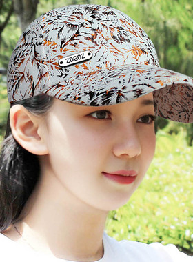 帽子女韩版百搭鸭舌帽夏季中国风洋气棒球帽户外可调节防晒遮阳帽