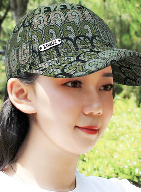 网红洋气鸭舌帽女韩版百搭防晒棒球帽新款可调节硬顶遮阳帽显脸小