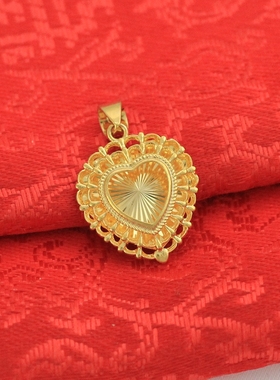 桃心仿黄金送妈妈工厂直销吊坠