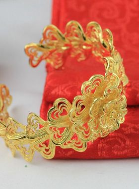 金满多时尚女孩手镯大花型婚嫁