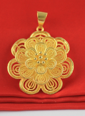 花朵金满多铜大花朵毛衣链吊坠