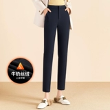 Костюм, штаны, свободный прямой крой, коллекция 2023, высокая талия, увеличенная толщина, по фигуре