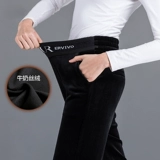 Флисовые зимние черные цветные элитные бархатные штаны, 2021 года, увеличенная толщина, высокая талия