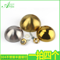 Glass Nail Mirror Nail Semicircle Decorative Nail Advertising Screw Imitation Ancient Door Fixed Nail Palace Gate Trim Nail Decorative lid