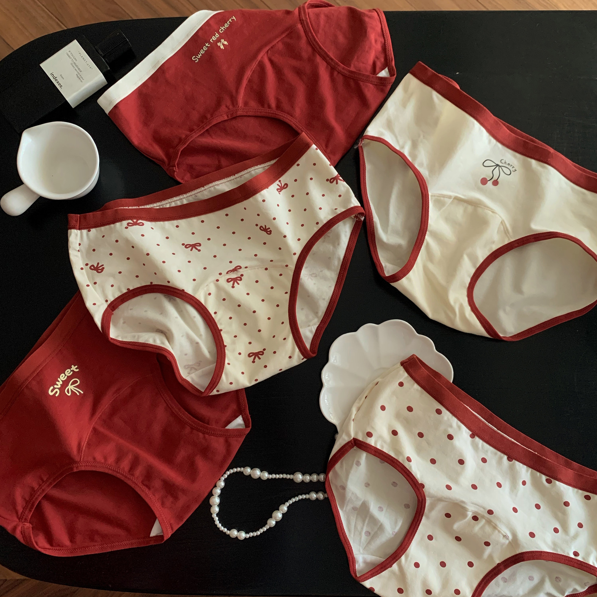 森日和叶 A类婴儿棉本命年红色可爱内裤女纯棉裆7A抗菌女士三角裤,淘宝优惠券,粉丝福利购,淘宝优惠卷