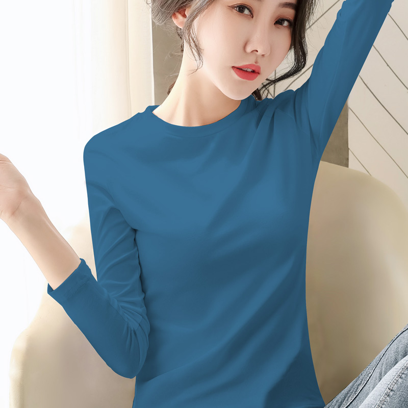半高领打底衫女长袖2025年新款修身秋冬内搭纯棉百搭t恤上衣女装 - 图3
