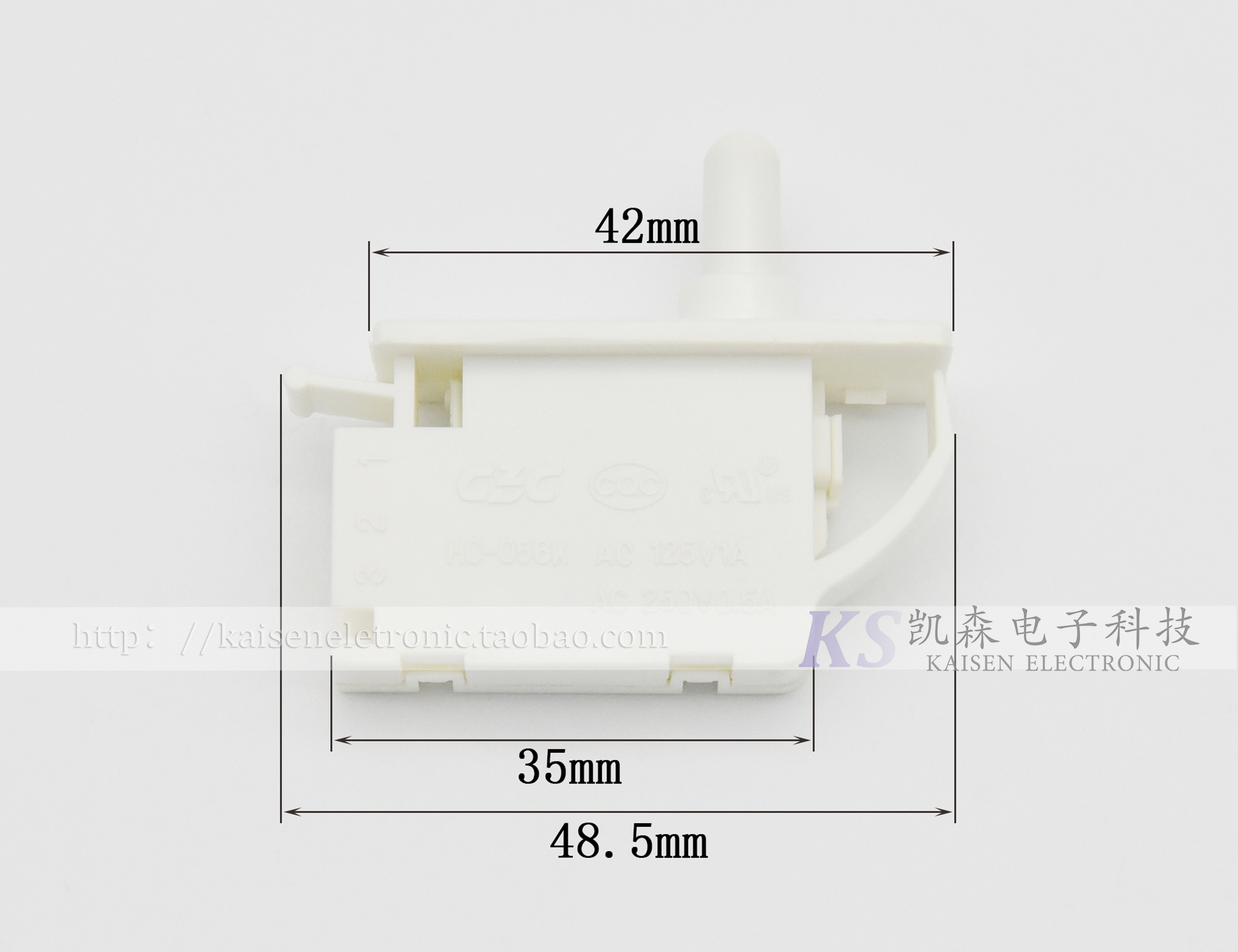 消毒柜臭氧紫外线红外线灯按钮行程门控开关HC-056K两脚常开康宝-图3