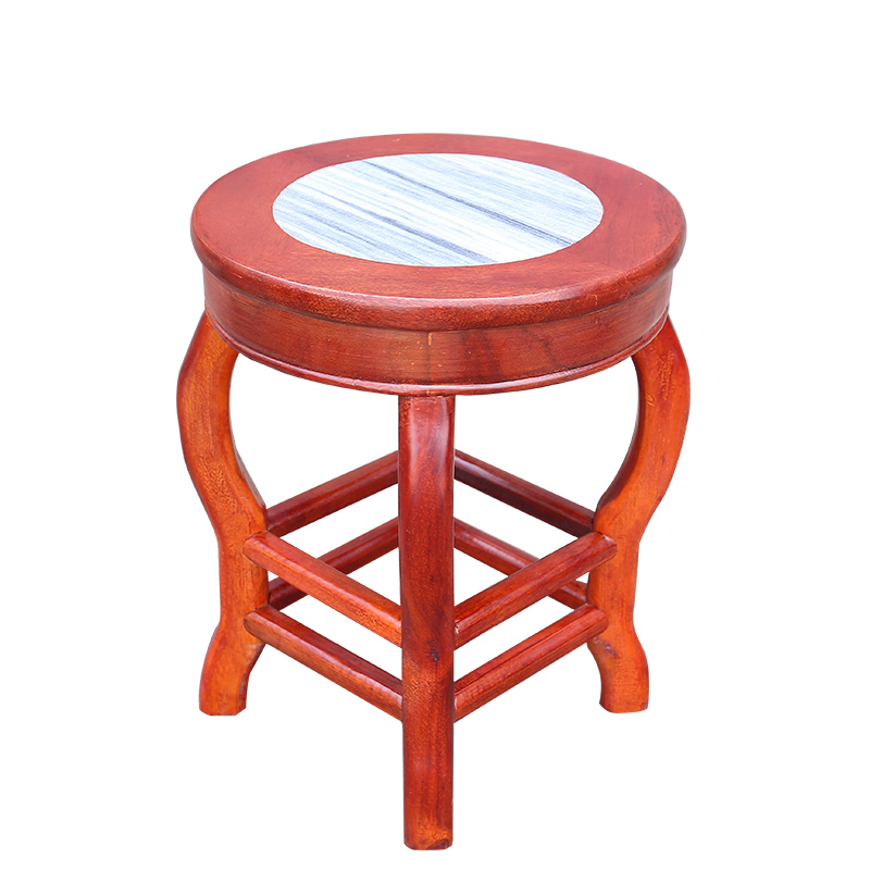 实木凳子红木餐椅圆凳明清古典海棠木家用小圆凳板凳原木厂家直销