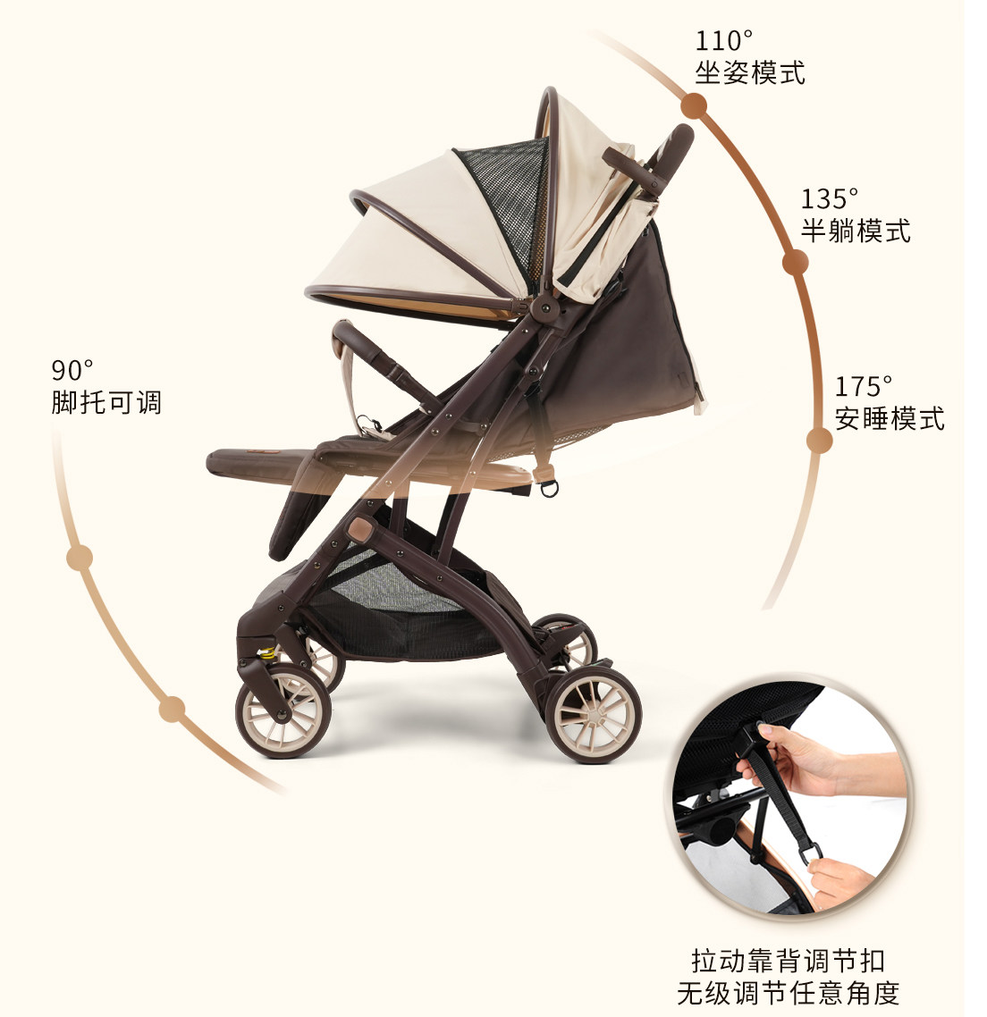 宝宝好QZ1Pro婴儿推车Y3可坐可躺轻便可折叠宝宝手推车口袋车,淘宝优惠券,粉丝福利购,淘宝优惠卷