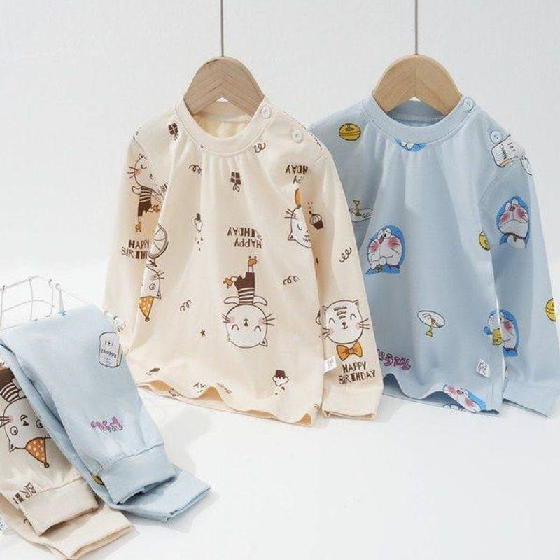 儿童高腰套装宝宝秋衣秋裤男童女童纯棉内衣婴儿护肚春秋保暖睡衣,淘宝优惠券,粉丝福利购,淘宝优惠卷