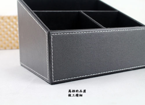 卡芙兰办公室桌面遥控器收纳盒 客厅茶几储物架 创意文具化妆品盒 - 图2