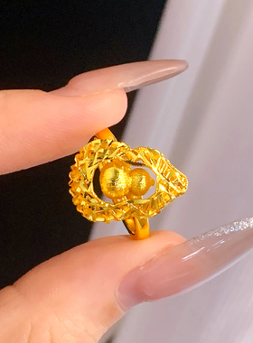 金丝镂空葫芦戒指复古风福禄指环