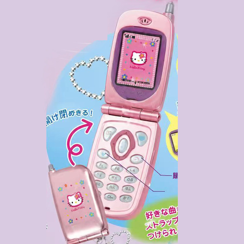 Sanrio Kitty Mini Recording Flip Phone Gacha Toysspirts Replaceable Photos February Pre-Order Deposit