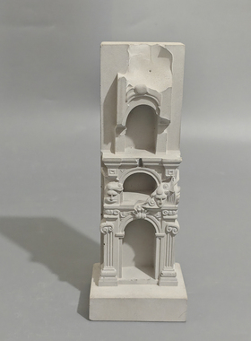 古典废墟建筑水泥摆件北欧风格鱼缸造景小众家居饰品爬宠躲避屋