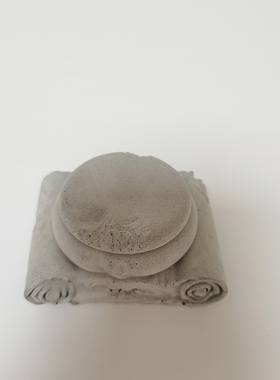 建筑欧式罗马柱底座水泥混凝土鱼缸造景创意装饰水泥布景桌面摆件