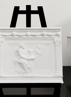 《信念与希望》石膏浮雕桌面装饰扩香北欧风艺术橱窗陈列拍照道