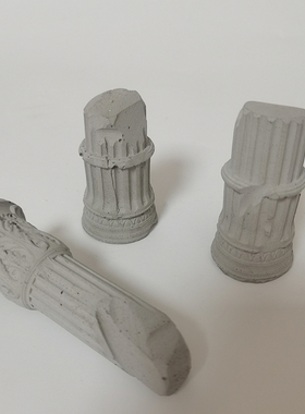 建筑欧式圆形罗马柱装饰水泥混凝土鱼缸造景创意装饰布景桌面摆件