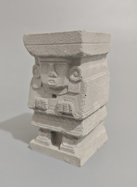 非洲玛雅水神图腾柱水泥混凝土鱼缸造景创意装饰桌面摆件沉水造景