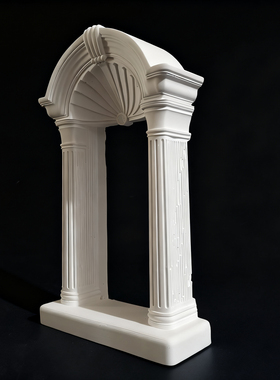 麦田里原创欧式穹顶拱门浅浮雕石膏立体艺术品摆件饰品拍照道具