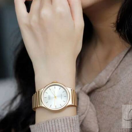Casio Casio steel chain retro MQ-24D gold and silver scale men and women  couple watch