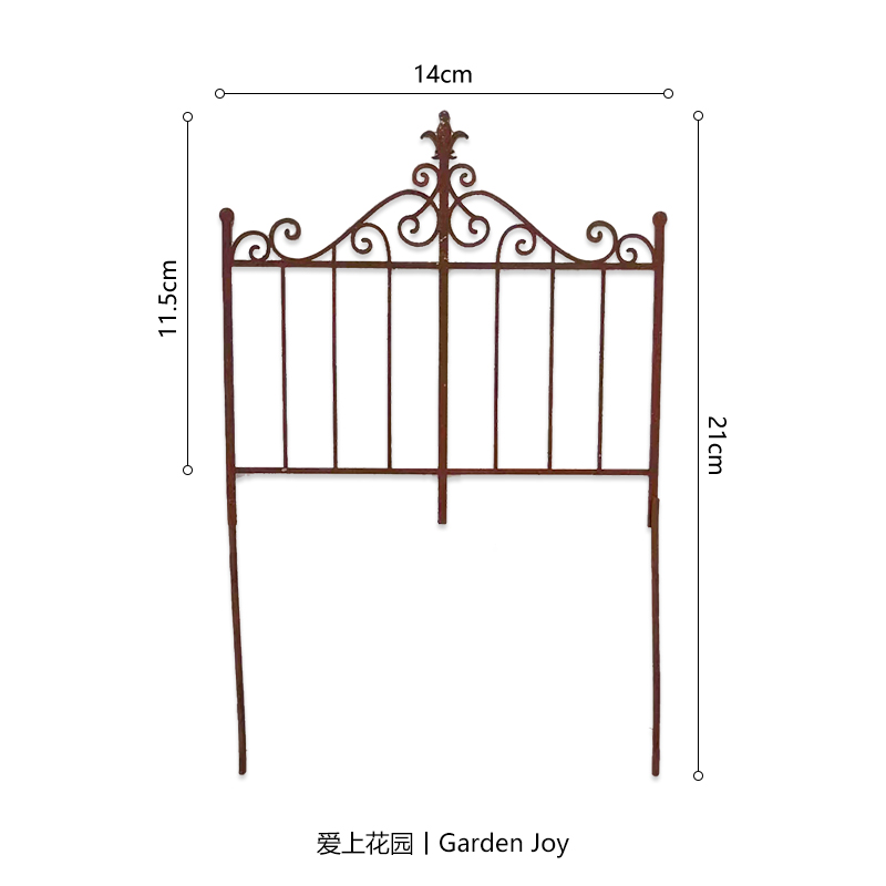爱上花园丨铁艺锈色做旧花插家居桌椅路灯花门锈色花插随单包邮-图3