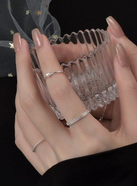 925纯银戒指女珍珠ins小众设计