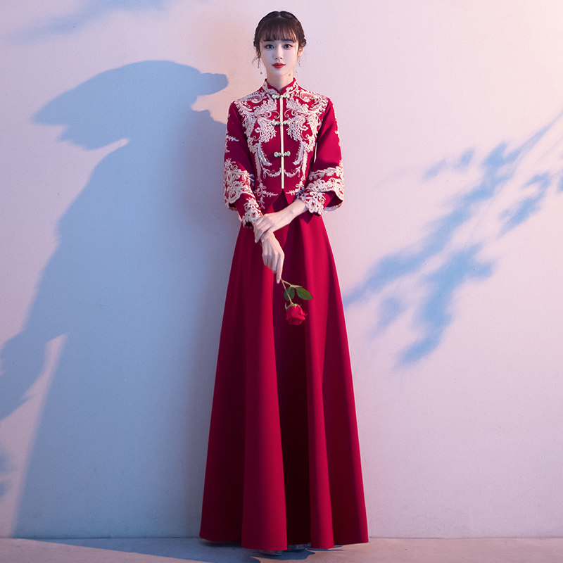 大气中式新娘2020新款秀禾服裙旗袍 idearsa爱蒂撒礼服/晚装