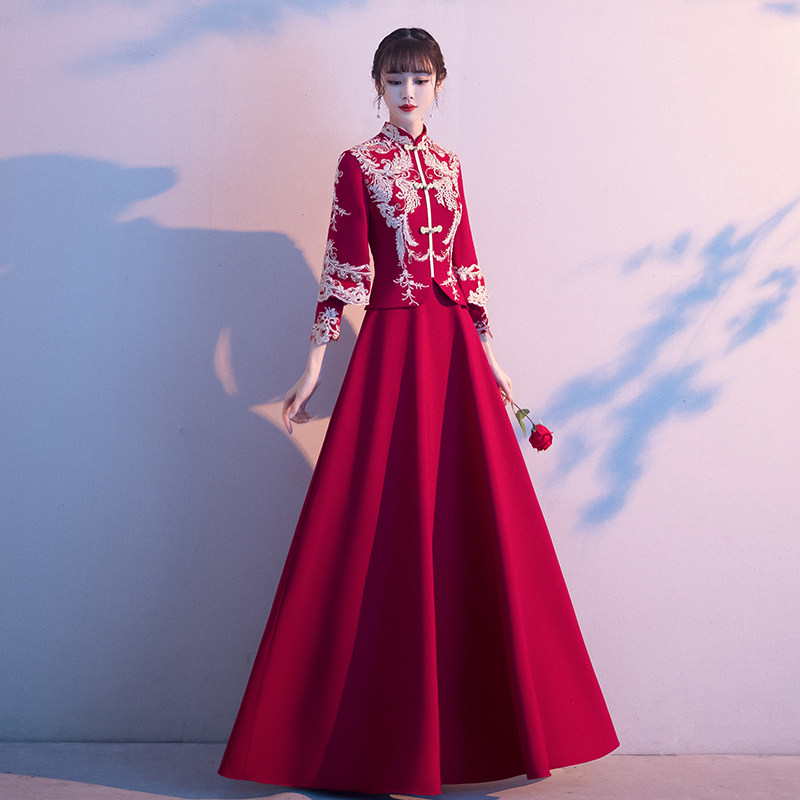 大气中式新娘2020新款秀禾服裙旗袍 idearsa爱蒂撒礼服/晚装