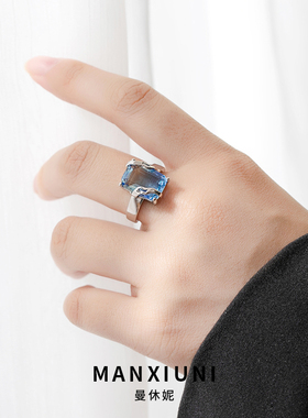 曼休妮女合成氧化锆日韩戒指