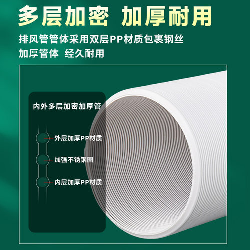 移动空调通用型排风管排气管伸缩管延长管加厚钢丝加长排热管风管 - 图1