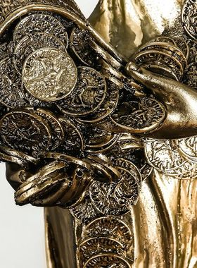 定制希腊财富雕塑雕像开业礼品收银台办公室幸运装饰摆件