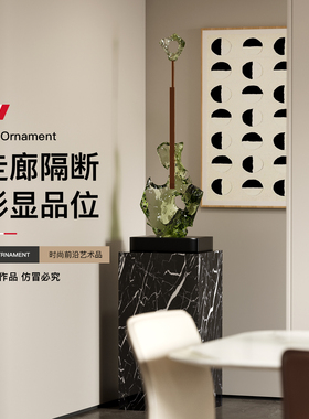 原创轻奢透明树脂楼梯口落地摆件