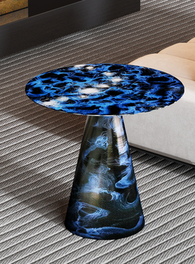 现代简约荷兰设计师创意彩绘边几桌子网红涂鸦高级感茶几客厅角几