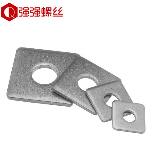 DIN436 304不锈钢方垫四方木结构用方形垫圈M6M8M10M12M20平垫片 - 图2