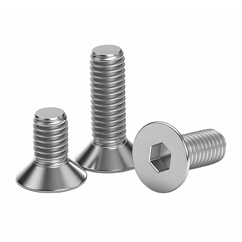 304不锈钢沉头内六角螺丝平头内六角螺钉M2M3M4M5M6M8M10M12M16 - 图1