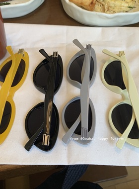 柚C美式~猫眼小脸太阳镜 欧美甜酷辣妹墨镜凹造型ins网红嘻哈眼镜