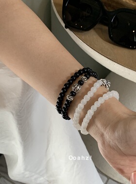 佛系大雅 新中式气质天然石串珠手链 小众简约男女闺蜜手串配首饰