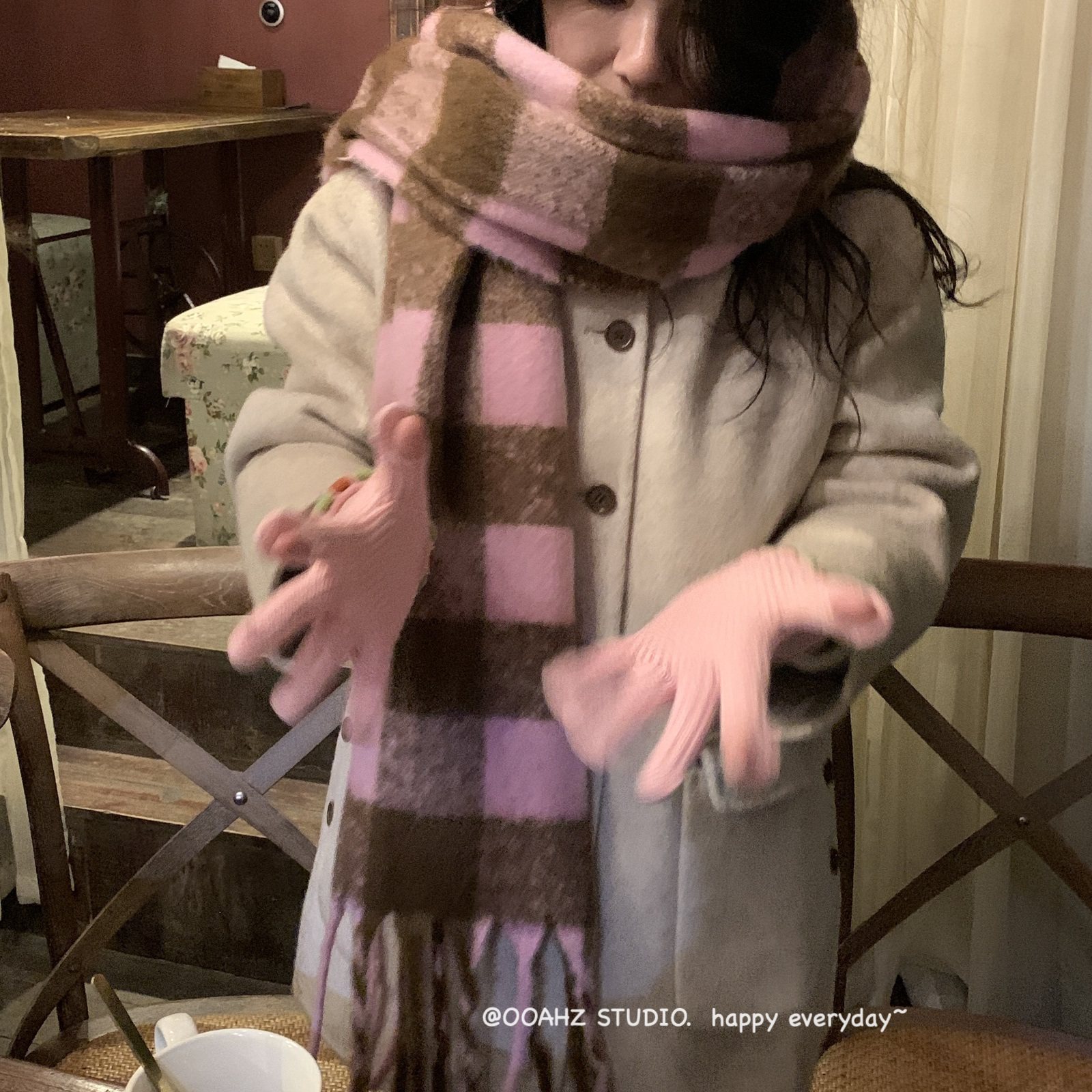 在深秋～韩国ins冬季露指毛线针织手套 纯色触屏保暖防风骑车分指,淘宝优惠券,粉丝福利购,淘宝优惠卷