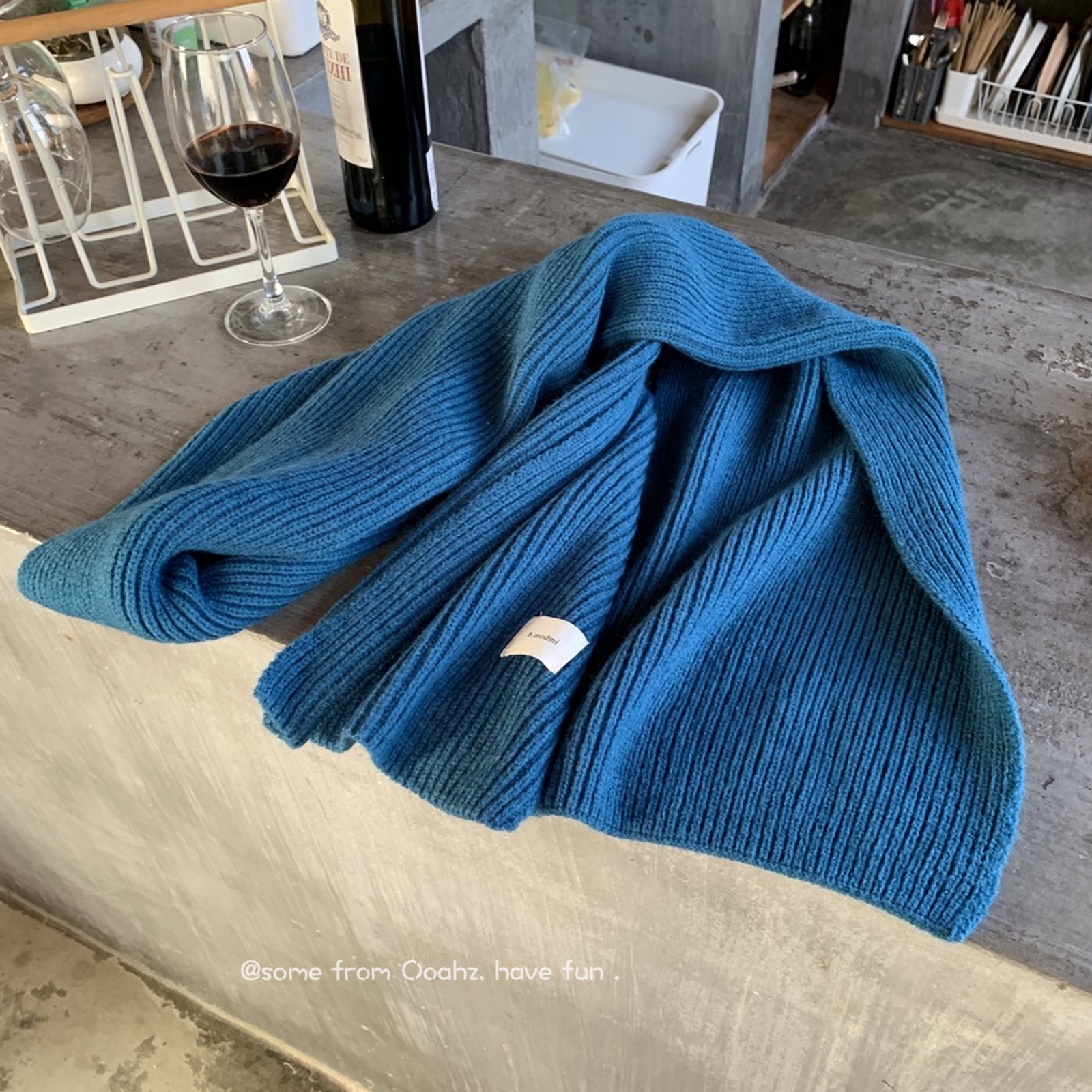 自然底色～秋冬百搭大地系柔软毛线围巾 情侣加厚ins保暖针织围脖 - 图3